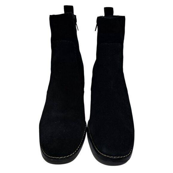 Bernardo Norwich Leather Suede Western Goth Ankle Boots Black Size 7 - Picture 8 of 13